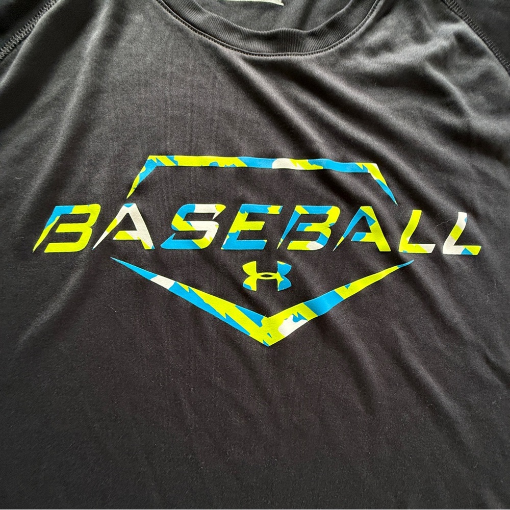 Under Armour Black Baseball T-Shirt Size XXL - Picture 2 of 5